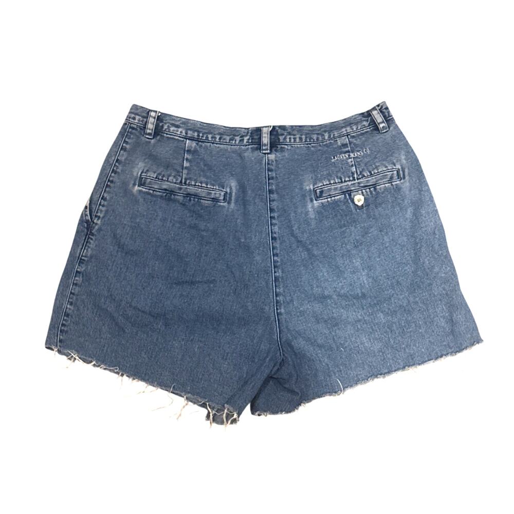 Ralph Lauren, Lauren Jeans Co. Cut Off Jean Shorts Medium Wash - Picture 2 of 5